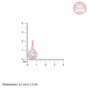 จี้หยดน้ำสีโรสโกลด์โซ่สีขาวเหลืองทองมีเพชรเพทายรูปทรงดอกไม้น่ารักทันสมัยสำหรับการหมั้น - Product Image 5