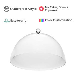 [Holar] Taiwan Made 20 cm 8 "Multifonctionnel En Plastique Cuisine Transparent Gâteau Plateau De Service avec Couvercle - Product Image 3