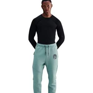 Pantalones Deportivos de Felpa Técnica para Hombre en Color Ferozi, Ligeros, Cálidos, para Entrenamiento Atlético, Corte Ajustado, Ropa Deportiva Premium - Product Image 3