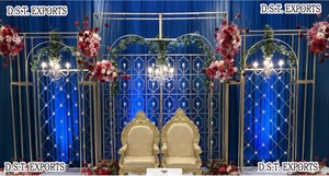 Elegant <b>Wedding</b> <b>Backdrop</b> Candle Holder <b>Stand</b> Graceful <b>Wedding</b> Event Candle Wall <b>Backdrop</b> Modern Reception Stage Candle Wall - Product Image 5