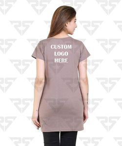 Women's Regular Fit Cotton Round Neck Half Sleeve T-Shirt, Nightwear, <b>Sleep</b>, Yoga, Daily Use Gym and Lounge Wear Long Top n <b>Tees</b> - Product Image 5
