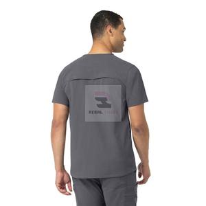 2025 Tops de enfermería personalizados de manga corta enfermeras Scrub Tops tejidos uniformes de Hospital - Product Image 2