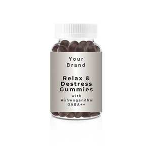 Vente en gros de suppléments de soins de santé pour adultes Relax Destress Gummies avec Ashwagandha GABA Fabricant réputé Exportateur - Product Image 1