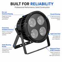 Nouvelle Lampe Matricielle LED d'Extérieur Étanche IP65 pour Scène, 4 Yeux 4x50W CW/WW 3200K-5600K Émission Blanc Chaud, Contrôle DMX512