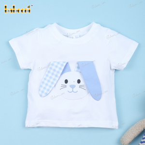 Babeeni OEM ODM Customized Handmade Embroidery Luxury Animal <b>Easter</b> Outfits Kids White Bunny Boy Cotton OEKO-TEX Clothing Sets - Product Image 4