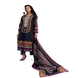 Vêtements d'hiver de marque pour femmes Shalwar Kameez Costumes Khaddar brodés pour femmes indiennes et pakistanaises Vêtements d'hiver - Product Image 1