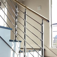 Edelstahl Moderne DIY Innen-/Außen-Treppengeländer-Lösung mit Anpassbaren Rohren - Rost- und Wasserbeständiger Handlauf für Treppen und Balkone