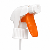 Semprotan Plastik Putih 28mm Sekrup 1.2cc Semua Plastik Dapat Didaur Ulang Tahan Anak Nozzle ON OFF 6 Warna Tersedia