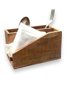 Cubiertos de madera duraderos con acabado liso para organizar utensilios de plata y cubiertos en casa - Product Image 6