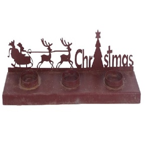 Portavelas Soporte de metal de tamaño mediano Portavelas Soporte decorativo de Navidad para el hogar Sala de estar - Product Image 3