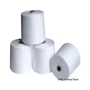 Hilo de algodón polivinílico de la mejor calidad para tejer 65% + 35% de la India Nombre Hilo mixto Technics Ring Spun hilo conteo 20s a 120s individual