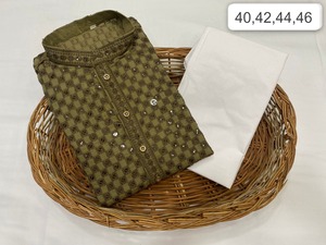 Vente chaude fête de mariage vêtements décontractés rayonne Design Volvo hommes traditionnel et lourd Kurta avec pyjama meilleur fournisseur de qualité - Product Image 4