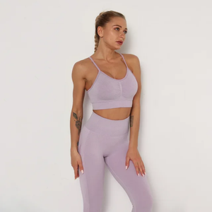 2025 nouvelle Collection femmes Yoga ensemble dans le meilleur prix de gros haut produit tendance tissu doux Yoga ensemble pour femmes - Product Image 4