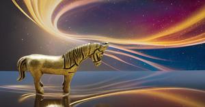 <b>Large</b> Golden Brass Standing Horse Sculpture Creative Tableware Showpiece for Home Decor Vastu Statue Running Horse <b>Desk</b> Ornament - Product Image 4