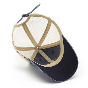 Gorra de béisbol de cuero personalizada de alta calidad Sombrero deportivo de tela de rizo con ala curva de 6 paneles con logotipo bordado - Product Image 3