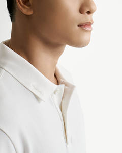 Camisa de Hombre de Manga Corta con Botones, Cuello Estampado, Ajustada, Casual, Relajada, Urbana, Transpirable, de Algodón Piqué, para el Día a Día - Product Image 5