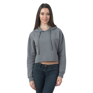 Hoodie court surdimensionné personnalisé pour femme avec fermeture éclair et cordon de serrage – Collection Hiver 2026 - Product Image 1