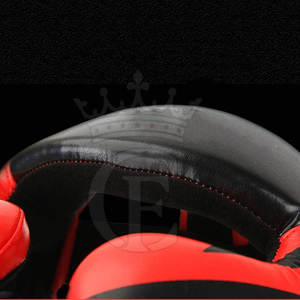 CROWN FINE 2017 Protector de cabeza de boxeo de cuero de diseño personalizado de alta calidad Características de protección transpirables Hecho a mano Pakistán - Product Image 3