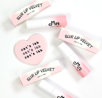 Gloss à lèvres coréen Cat's Lab, tendance pour les adolescentes, fini velours effet nuage, léger, doux, mat, haute pigmentation, longue tenue