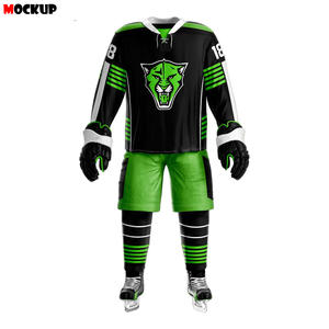 Uniforme de hockey sur glace unisexe sur mesure, maillot de hockey sur glace sublimé, vêtements de sport avec coudières pour l'entraînement et les matchs - Product Image 2