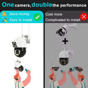 Caméra IP sans fil à double objectif extérieur 6MP 8MP CCTV Tuya Wifi Caméra à double objectif à double boule 4K Caméra réseau PTZ Sécurité - Product Image 4