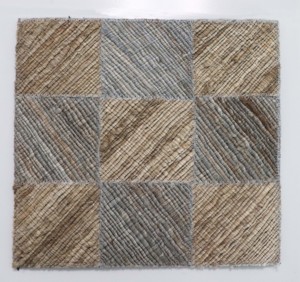 Tapis en jute naturel écologique de taille personnalisée tissé à la main moderne géométrique Patchwork tapis réversible salon chambre bureau - Product Image 1