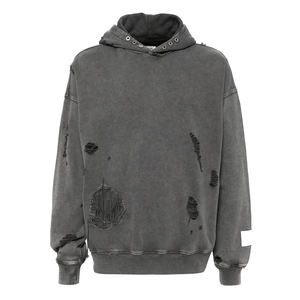Nouveau Style Hommes Hiver Distressed Pull Hoodies 100% Coton Streetwear Haute Qualité - Product Image 5