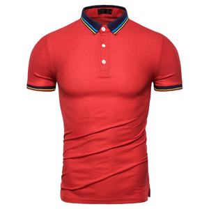 Tout nouveau coton d'été pour hommes pour Polo solide broderie personnalisée à manches courtes Design de mode avec tissu en toile - Product Image 6