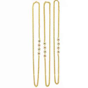 Collares de Cadena con Piedras de Circonita Cúbica Chapados en Oro Micro de Latón y Oro de 14K/18K/24K al por Mayor para Mujer - Product Image 3