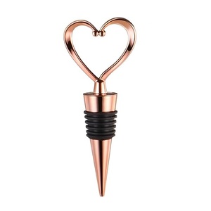 Bouchon de bouteille de vin écologique en alliage d'aluminium avec poignée, double cœur de luxe pour la Saint-Valentin - Product Image 4