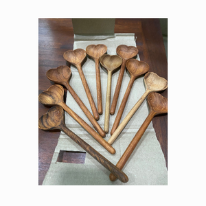 Natural Acacia <b>Wood</b> <b>Utensils</b> Kitchenware <b>Cooking</b> Set Handmade Spoons and Spatulas for Parties - Product Image 5
