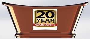 อ่างอาบน้ำทองแดงแข็งสไตล์โบราณสำหรับใช้ในห้องน้ำ - Product Image 4