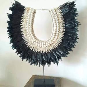 Offre Spéciale beau Art luxueux côtier fait à la main collier coquillage sur fer en acier inoxydable support dessus de Table décoration de la maison - Product Image 4