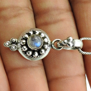 Handmade Wholesale Rainbow <b>Moonstone</b> Pendants 925 Sterling Silver Gemstone Fine Jewelry Pendants 925 Stamp Silver Jewelry OEM - Product Image 3