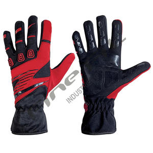 Gants de moto en cuir respirants et antidérapants pour sports de plein air, unisexes, à doigts complets, avec fermeture à boucle en polyuréthane - Product Image 1