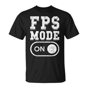T-shirt de jeu de tir à la première personne avec mode FPS activé pour les joueurs de jeux vidéo - Article promotionnel - Product Image 1
