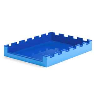 Modern Castle Edge Lacquer Serving <b>Tray</b> for Home <b>Office</b> Desk Decorative Glossy Finish Organizer <b>Tray</b> for Storage and Display - Product Image 5