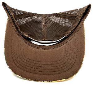 Woodland <b>Camo</b> Woven Patch Logo Wholesale Products Trucker <b>Hat</b> 6-Panel Pre-Curved Brim High Quality Gorras Sports Cap Trucker <b>Hat</b> - Product Image 4