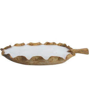 Bougeoir en bois coupé à la main 4 mèches bol rempli de cire naturelle aromathérapie noël décor à la maison pièce maîtresse - Product Image 1