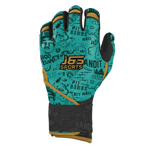 Guantes de Bateo de Béisbol y Sóftbol Personalizados para Hombre - Marca J S Sports, Cuero Premium Transpirable, Cierre de Gancho y Bucle con Puño Largo - Product Image 2