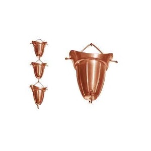 Cadena de lluvia de Metal con forma de flor de hierro grueso, cadena colgante decorativa para exteriores, de alta calidad, nuevo diseño - Product Image 3