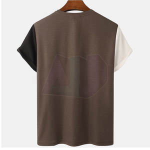 Camiseta de Hombre de Estilo Único con Tejido de Punto 100% Algodón, Diseño de Color Sólido, Casual y Moderno - Product Image 2