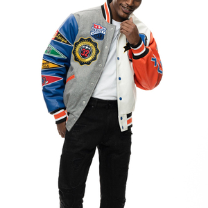 Nouveau Letterman Varsity veste chenille patchs laine cuir manches veste de baseball en gros veste universitaire personnalisée pour les hommes - Product Image 6