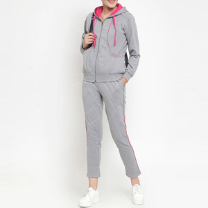Ensemble de survêtement à capuche personnalisé pour femmes-Pantalon de jogging écologique léger solide/imprimé - Product Image 3
