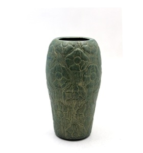 Handmade Set of 2 Green Aluminum Flower <b>Vase</b> and Pot New Decorative Items for Living Room and Wedding Metal Material - Product Image 1