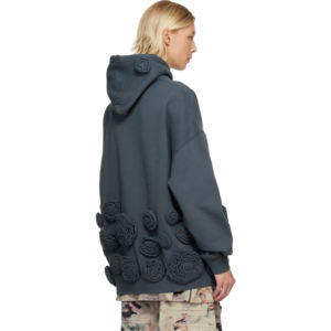 Sweat-shirt à capuche oversize pour femme en molleton imprimé en relief, streetwear personnalisé, 100% coton, broderie, pull, imprimé en relief, hiver - Product Image 4