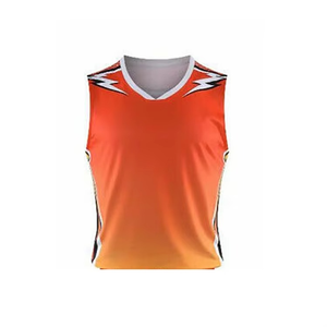 Conjunto de Uniforme de Baloncesto Personalizado para Hombre, Camiseta sin Mangas Sublimada en Degradado Naranja y Amarillo, Pantalones Cortos, Absorbe la Humedad, Ropa de Equipo - Product Image 5
