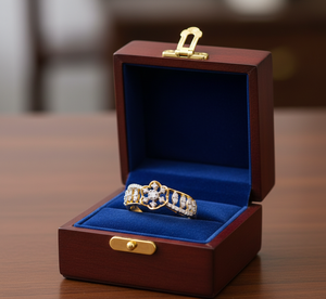 Anillo de Flores con Diseño Nuevo, Hueco, con Circonitas Doradas, para Mujer, Regalo para Fiesta - Product Image 4