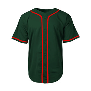 Tissus tricotés à motif uni Maillot de baseball pour hommes Polyester respirant Uniforme Broderie Imprimé Maillot de softball vierge en solde - Product Image 6