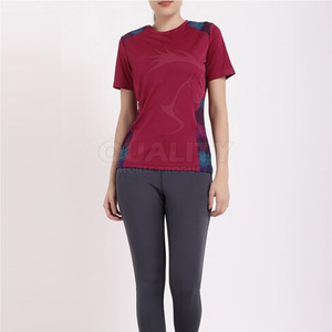 Camiseta Deportiva Casual de Verano para Mujer, 100% Algodón, Secado Rápido, Transpirable, Absorbe la Humedad, Cuello Redondo, Ropa Deportiva Ecológica - Product Image 5